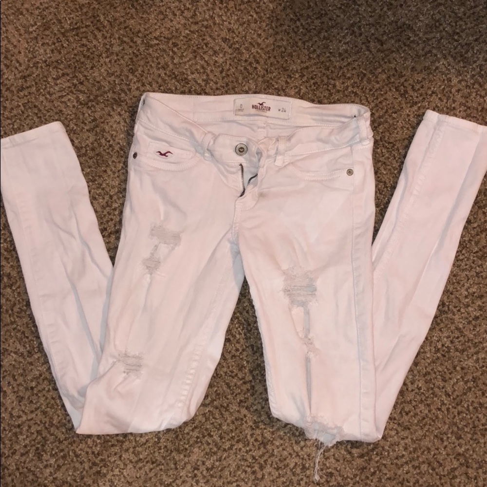 Hollister white skinny jeans size 0 like me